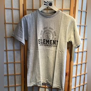 Element Skateboarding Gray Short Sleeve Graphic Logo Tee Small